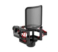 Adjustable Mics Shock Mount - Universal Anti-Vibration Holder, Built-In Ppop Shield, Screw-Free Installation, Fits 21-62mm Microphones | Podcast Studio Equipment, Home Recording, Streaming Setup