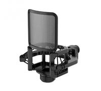 Adjustable Mics Shock Mount - Universal Anti-Vibration Holder, Built-In Ppop Shield, Screw-Free Installation, Fits 21-62mm Microphones | Podcast Studio Equipment, Home Recording, Streaming Setup