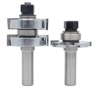 Adjustable Mortise Cutter Set For Woodworking And Flooring, Featuring Steel Blades And User Friendly Slot Width Adjustment For Accurate Tenon Joint Cutting(two-piece set)