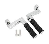 Adjustable Motorcycle Passenger Pegs for Indian Chieftain Dark Horse 2016-2021 Chrome Plated Aluminum Rear Footrests with Secure Grip Rubber Covers Easy Bolt On Installation for (Electroplated)