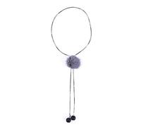 Adjustable Necklace Pompom Ball Pendant Winter Sweater Chain Clothing Jewelry Accessories Nice