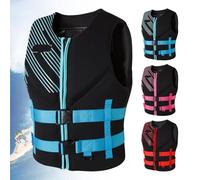 Adjustable Neoprene Swimming Vest for Adults Men Women, Lightweight Buoyancy Vest Breathable Foam for Kayaking Fishing Boating Swimming Paddle Boarding Surfing Water Sports(Blue,2XL)