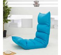 Adjustable Padded Floor Chair with Back Support, Long Padded Sleeper Bed, Couch Recliner, Gaming/Meditation Chair for Adults