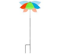 Adjustable Plant Shade Umbrella, UV-Resistant Sun Protection Canopy, Portable Sunshade, Garden Heat Shield for Seedbeds, Vegetables, Shrubs, Greenhouse Use, Lace Rainbow