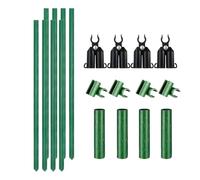 Adjustable Plant Trellis, Trellis Connector Set, 40cm Pole with Fixing Clips, Reusable Climbing Support with Green Build, Weatherproof Modern Style, Tomato Cucumber for Outdoor Garden