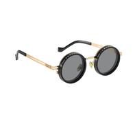 Adjustable Polarized Sunglasses - Tint Control Eyewear for Outdoor Activities | Gradient Lens Technology with Retro Style Design, UV Protection Round, Lightweight Frame for Travel Driving Fishing Use