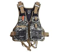 Adjustable Quick-Dry Fly Fishing Swim Vest for Adults Men Women, High Buoyancy Lightweight with Breathable Mesh Multi-Pockets, for Kayaking Boating Sailing Swimming(Camo Green)