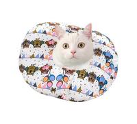 Adjustable Recovery Cone Neck Collar Soft Elizabeth Circle Removable Washable Cover for Dogs Cats (White, X-Small)
