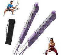 Adjustable Ropeless Battle Ropes Trainer, 2-in-1 Cordless Battle Ropes for Home Gym - Quiet & Space, Weighted Ropeless Combat Workout Rope for Full Body Training, Cardio, and Strength (Purple,Gen 2)