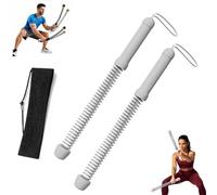 Adjustable Ropeless Battle Ropes Trainer, 2-in-1 Cordless Battle Ropes for Home Gym - Quiet & Space, Weighted Ropeless Combat Workout Rope for Full Body Training, Cardio, and Strength (Gray,Gen 1)