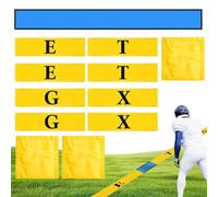 Adjustable Rugby Wing Markers - 8-Letter Strip Football Linemen Splits Tool | Multi-Piece Set | Durable High-Strength Polyester | Adjustable Strip & Weighted Ends Design, For Offensive Linemen Splits