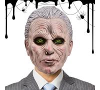 Adjustable Scary Halloween Face Shield | Old Man Face Cover | Face Shield Adjustable Cover | Portatile Multipurpose Face Maschera per feste di Halloween, temed eventi e accessori