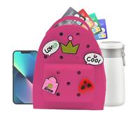 Adjustable Silicone Backpack, Cartoon Silicone Backpack, Jelly Backpack for Girls, Cartoon Backpack, Cartoon Backpack, Cartoon Travel Bag for Girls, rosa caldo, Se référer au descriptif,