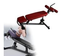 Adjustable Sit-up Bench Fitness Equipment Home Multifunctional Dumbbell Bench Men's And Women's Abdominal Training Bench Exercise Bench(Red)