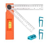 Adjustable Sliding Angle Ruler - Precision Layout Measuring Tool | 15-90 Degree Marking Gauge For Carpentry, Drafting, Engineering, Woodwork, Construction, Architecture, Workshop, DIY, Portable Measur