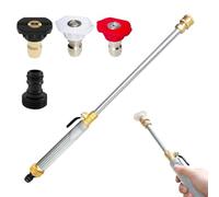 Adjustable Spray Wand - Garden Hose Sprayer With Quick Connect And 3 Nozzles, High Pressure Cleaning Tool | Versatile Outdoor Cleaning Accessory For Lawn, Car, Patio, Deck, Driveway