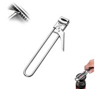 Adjustable Stainless Steel Jar Opener - Effortlessly Open Tight Lids with Adjustable Grip, Ideal for Seniors and Weak Hands, Durable Multi-Tool for Jars and Bottles, Kitchen Gadgets (Short)