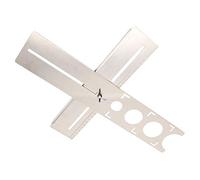 Adjustable Stainless Steel Tile Hole Locator Ruler Universal Drill Punch Measuring Tool for Home Decoration Building Decoration Electrical and Mechanical Maintenance