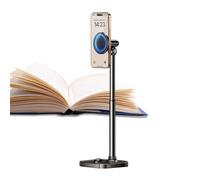 Adjustable Stand, Magnetic Phone Holder, Angle Height Adjustable Mount, Essential Supplies for Travel Utility Areas, Secure Locking Feature, Bedside Bathroom Home Fitness, Weighted Metal Gray