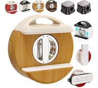 Adjustable Suction Cup Power Strip Holder, Punch-Free Rotational Socket Mount Organizer, Wall-Mounted Cable Management for Home, Office, Kitchen and Under Desk (Yellow)