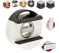 Adjustable Suction Cup Power Strip Holder, Punch-Free Rotational Socket Mount Organizer, Wall-Mounted Cable Management for Home, Office, Kitchen and Under Desk (White)