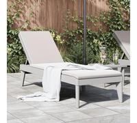 Adjustable Sun Lounger with Rattan Look, Outdoor Reclining Sunbed Chair in Lightweight PP Material, UV Resistant Patio Furniture for Garden, Poolside, Beach Relaxation, Supports 110kg, Grey Color