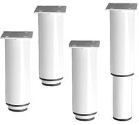 Adjustable Support Legs, TV Cabinet Feet, Sofa Legs with Screws, Coffee Table Legs, Bed Feet, 12cm, 18cm heightened Bed Legs, 4 Pieces,White-18cm(7.1in)