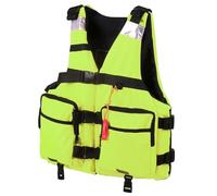 Adjustable Swim Vest for Adults, Fly Fishing Design with High Buoyancy, Breathable Mesh and Multiple Pockets, for Kayaking, Paddle Boarding, Snorkeling, Fishing and Water Sports(Yellow,M)