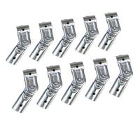 Adjustable T Pipe Fitting Connectors 90°-270° Angle for Metal Pipes with 25mm OD Stainless Steel Fixing Clips for Frames Fences DIY Home and Garden Projects 10 Pack