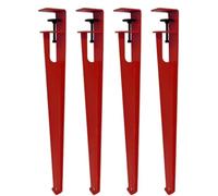 Adjustable Table Clamp Leg,No Punching F Shape Coffee Table Legs,Detachable Coffee/Dining/Workbench/Bar Legs with Floor Protectors, Easy Install,Red,76cm(30in)