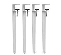 Adjustable Table Clamp Legs,Adjustable Metal Table Legs,F-Shaped Metal Furniture Legs,Dining Desk Legs,DIY Iron Bench Leg,for DIY Furniture Console,No Punching Design (76cm(30in),White)
