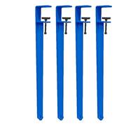 Adjustable Table Clamp Legs,Metal Coffee Table Iron F-Shape Dining Desk Foot,Bar Workbench Support Leg,No Punching,with Floor Protectors (71cm(28in),Blue)