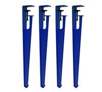 Adjustable Table Clamp Legs,Metal Coffee Table Iron F-Shape Dining Desk Foot,Bar Workbench Support Leg,No Punching,with Floor Protectors (76cm(30in),Blue)