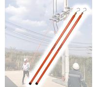 Adjustable Telescoping Safety Height Grade Distance Survey Rods Pole for Lineman Live Power Line Work, 2pack Insulated High Voltage Measuring Stick(1500 cm (49 ft))