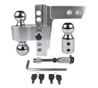 Adjustable Trailer Hitch Ball Mount Fits Inch Receiver, 6inch Drop/Rise Heavy Duty Aluminum Drop Hitch, 12500 LBS Compatibilità versatile