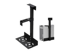 Adjustable Under Desk PC Mount CPU Desktop Computer Holder, Heavy-Duty Wall and Desk Mountable Bracket with Flexible Height and Width for, Office, Home PC Towers