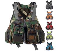Adjustable Unisex Swim Vest for Adults - High Buoyancy Comfortable Safety with Breathable Mesh & Multi-Pockets for Fishing, Kayaking, Boating, Water Sports(Camouflage)