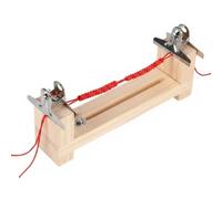 Adjustable Wooden Macrame Knotting Activity Panel with Clips for Seniors Crafters
