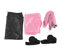Adjustable Yoga Stretch Strap, Multi Functional Fitness Band with Sponge Pads for Leg, Waist, Back Flexibility Training, Handstand Practice and Home Workout, Includes Storage Bag (Rosa)