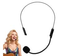 ADLABLD Finto microfono per cuffie, accessori Rockstar per adulti, uomini e donne, microfono finto per musica, concerti e feste di Halloween, nero