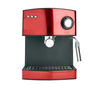 Adler AD 4404R Macchina per Caffè Espresso Automatico 15 bar, 1,6 L, Montalatte, Scaldatazze, 850W, Rosso