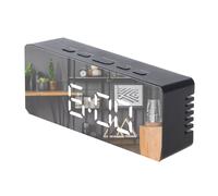 Adler AD 1189B Sveglia LED con data e temperatura, USB, nero