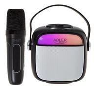 Adler Altoparlante senza fili con microfono per karaoke Bluetooth AD 1199 B 4 modulazioni vocali e vocali originali 8 ore di autonomia