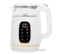 Adler AD 1305WG bollitore elettrico 1,7 L 2200 W Trasparente, Oro, Bianco