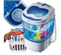 ADLER AD 8051 Mini lavatrice portatile con centrifuga, lavatrice da viaggio da 3 kg e centrifuga da 1 kg, lavatrice da campeggio leggera da 6 kg, timer di lavaggio da 15 minuti, basso consumo di acqua