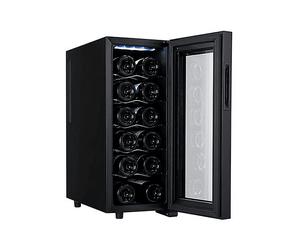 ADLER AD 8083 33 L CANTINETTA, 12 bottiglie, 5 ripiani, dimensoni: L 25,5 cm, A 61,5 cm, P 51,0 cm, temperatura massima 18 °C, temperatura minima 12 °C, Nero