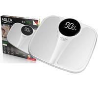 Bilancia pesapersone digitale Adler Ad8172w, alta precisione 180 kg, display a LED, spegnimento automatico, Antide