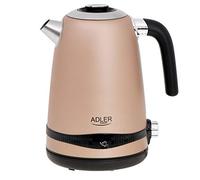 Adler Bollitore con display LCD e controllo della temperatura, in acciaio inox, 1,7 litri, multicolore