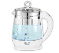ADLER - Bollitore Elettrico AD 1299 Capacit 1.5 litri Potenza 2200 W Colore Bianco / Trasparente