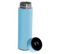 ADLER EUROPE AD4506BL - Tazza termica, thermos per tè e caffè, capacità 473 ml, indicatore di temperatura, separatore fondi, doppia parete, caldo fino a 8 ore, freddo fino a 12 ore